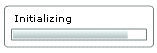 The download progress bar during the initialization phase