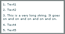 List control with variable row height