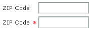 A required ZIP code field