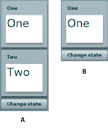 An application that has two view states