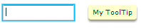 A ToolTip on a TextInput control with a custom position.